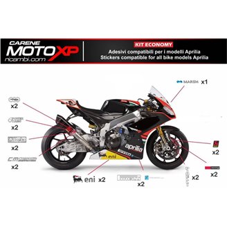 Aufkleber Satz kompatibel mit Aprilia RSV4 2009 - 2014 - MXPKAD8040