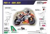 Sticker set compatible with Aprilia RSV4 2009 - 2014 - MXPKAD8037