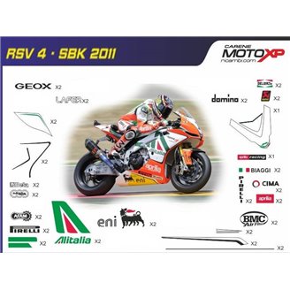 Kit Autocollants compatible avec Aprilia RSV4 2009 - 2014 - MXPKAD8037