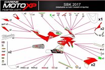 Sticker set compatible with Aprilia RSV4 2009 - 2014 - MXPKAD8036
