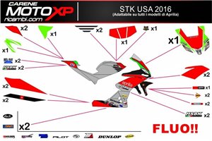 Sticker set compatible with Aprilia RSV4 2009 - 2014 - MXPKAD8033