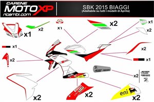 Kit adesivi compatibile con Aprilia RSV4 2009 - 2014 - MXPKAD8032