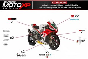 Sticker set compatible with Aprilia RSV4 2009 - 2014 - MXPKAD8023