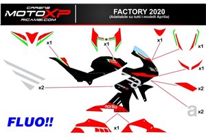 Kit Autocollants compatible avec Aprilia RSV4 2015 - 2020 - MXPKAD14729