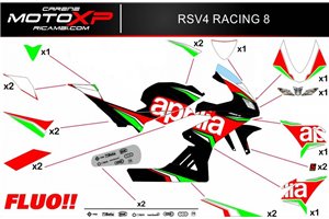 Kit Autocollants compatible avec Aprilia RSV4 2015 - 2020 -MXPKAD12783