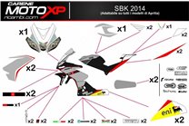 Aufkleber Satz kompatibel mit Aprilia RSV4 2015 - 2020 - MXPKAD8070