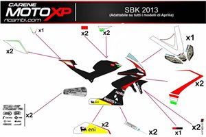 Kit Autocollants compatible avec Aprilia RSV4 2015 - 2020 - MXPKAD8069
