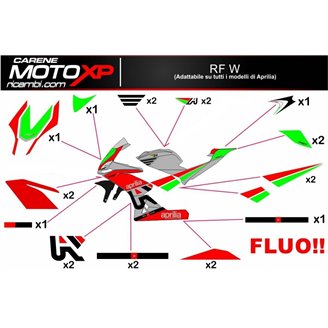 Aufkleber Satz kompatibel mit Aprilia RSV4 2015 - 2020 - MXPKAD8066