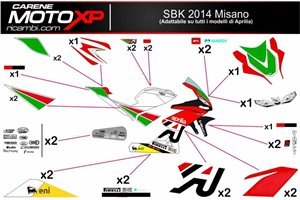 Kit adesivi compatibile con Aprilia RSV4 2015 - 2020 - MXPKAD8059