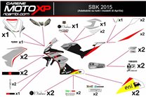 Aufkleber Satz kompatibel mit Aprilia RSV4 2015 - 2020 - MXPKAD8049