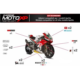 Kit adesivi compatibile con Aprilia RSV4 2015 - 2020 - MXPKAD8046