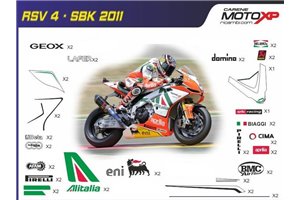 Kit Autocollants compatible avec Aprilia RSV4 2015 - 2020 - MXPKAD8045