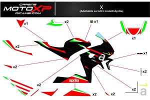 Kit de pegatinas compatible con Aprilia RS 660 2020 - 2022 - MXPKAD15049