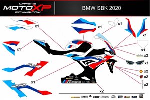 Kit adesivi compatibile con Bmw S 1000RR 2019 - 2022 - MXPKAD12780