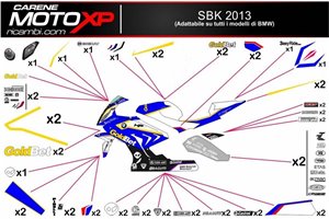 Kit de pegatinas compatible con Bmw S 1000RR 2019 - 2022 - MXPKAD12135