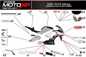 Sticker set compatible with Bmw S 1000RR 2019 - 2022 - MXPKAD12129
