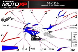 Sticker set compatible with Bmw S 1000RR 2019 - 2022 - MXPKAD12128