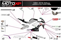 Kit adesivi compatibile con Bmw S 1000RR 2015 - 2018 - MXPKAD8011
