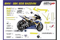 Kit Autocollants compatible avec Bmw S 1000RR 2015 - 2018 - MXPKAD8003