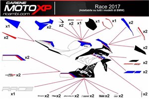 Kit adesivi compatibile con Bmw S 1000RR 2009 - 2014 - MXPKAD12030