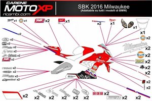 Kit adesivi compatibile con Bmw S 1000RR 2009 - 2014 - MXPKAD8000