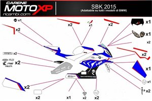 Aufkleber Satz kompatibel mit Bmw S 1000RR 2009 - 2014 - MXPKAD7993