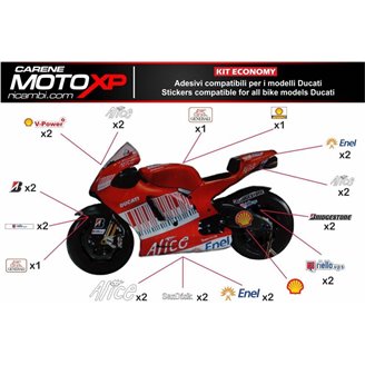 Kit de pegatinas compatible con Ducati Panigale V4 V4S V4R 2019 - 2022 - MXPKAD12526