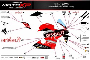 Kit de pegatinas compatible con Ducati Panigale V4 V4S V4R 2019 - 2022 - MXPKAD14736