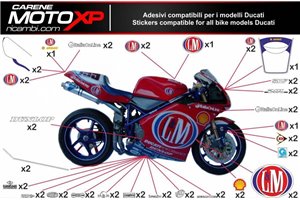 Sticker set compatible with Ducati Panigale V4 V4S V4R 2019 - 2022 - MXPKAD12476