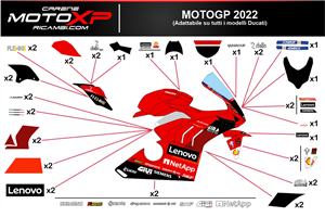 Sticker set compatible with Ducati Panigale V4S 2018 - 2019 - MXPKAD12943