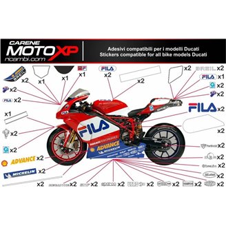 Kit de pegatinas compatible con Ducati Panigale V4S 2018 - 2019 - MXPKAD8657