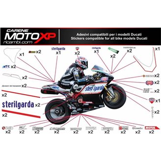 Kit de pegatinas compatible con Ducati Panigale V4S 2018 - 2019 - MXPKAD8688