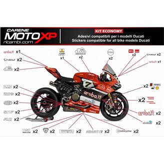 Kit Autocollants compatible avec Ducati Panigale V4S 2018 - 2019 - MXPKAD8653