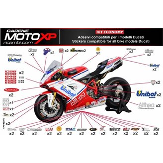 Kit Autocollants compatible avec Ducati 748 916 996 998 - MXPKAD7095