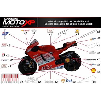 Kit Autocollants compatible avec Ducati 748 916 996 998 - MXPKAD5460