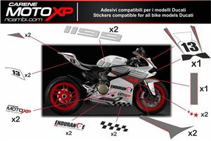 Kit Autocollants compatible avec Ducati 748 916 996 998 - MXPKAD1069