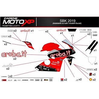 Kit Autocollants compatible avec Ducati 748 916 996 998 - MXPKAD5459