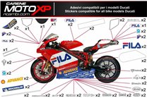 Kit de pegatinas compatible con Ducati 749 999 2003 2004 - MXPKAD8401