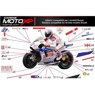 Kit de pegatinas compatible con Ducati 749 999 2003 2004 - MXPKAD8362