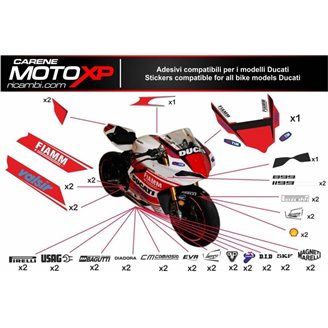 Kit Autocollants compatible avec Ducati 749 999 2003 2004 - MXPKAD8351