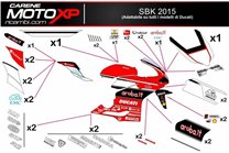 Kit de pegatinas compatible con Ducati 749 999 2003 2004 - MXPKAD8353