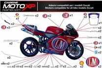 Sticker set compatible with Ducati 749 999 2005 2006 - MXPKAD8466