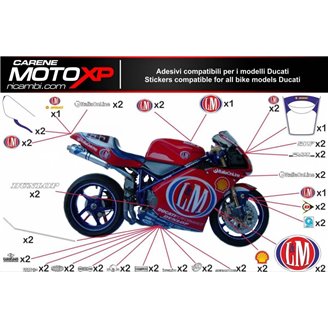 Kit de pegatinas compatible con Ducati 749 999 2005 2006 - MXPKAD8466