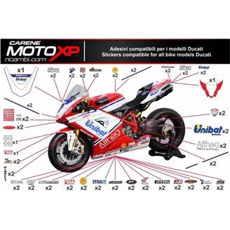 Kit Autocollants compatible avec Ducati 848 1098 1198 - MXPKAD8517