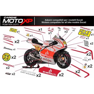 Kit Autocollants compatible avec Ducati 848 1098 1198 - MXPKAD8475