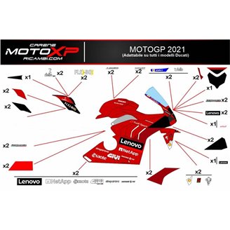 Kit adesivi compatibile con Ducati 899 1199 Panigale - MXPKAD8548