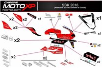 Aufkleber Satz kompatibel mit Ducati 959 1299 Panigale - MXPKAD8605
