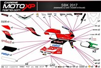 Kit Autocollants compatible avec Ducati Panigale V2 2020 - 2022 - MXPKAD13299