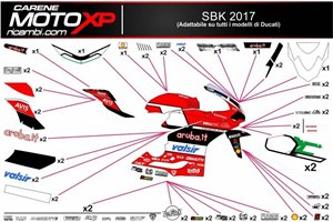 Kit de pegatinas compatible con Ducati Panigale V2 2020 - 2022 - MXPKAD13299