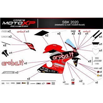 Kit Autocollants compatible avec Ducati Panigale V2 2020 - 2022 - MXPKAD13304